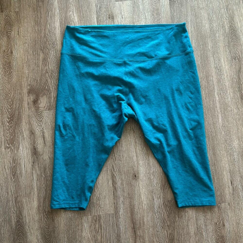 Beyond Yoga Spacedye High Waisted Pedal Pusher Leggings Blue Bay Heather 3X